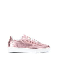 rosa Leder niedrige Sneakers von Reebok