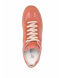 rosa Leder niedrige Sneakers von Maison Margiela