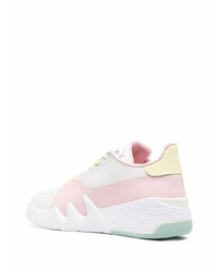 rosa Leder niedrige Sneakers von Giuseppe Zanotti