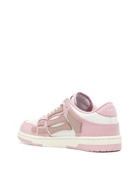 rosa Leder niedrige Sneakers von Amiri