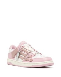 rosa Leder niedrige Sneakers von Amiri