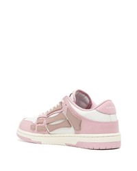 rosa Leder niedrige Sneakers von Amiri