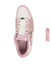 rosa Leder niedrige Sneakers von Amiri