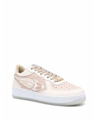 rosa Leder niedrige Sneakers von Enterprise Japan