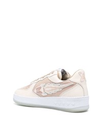 rosa Leder niedrige Sneakers von Enterprise Japan