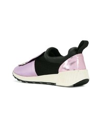rosa Leder niedrige Sneakers von Sergio Rossi