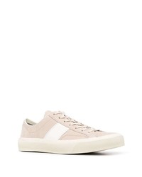 rosa Leder niedrige Sneakers von Tom Ford