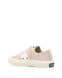 rosa Leder niedrige Sneakers von Tom Ford