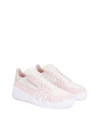 rosa Leder niedrige Sneakers von Giuseppe Zanotti