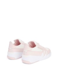 rosa Leder niedrige Sneakers von Giuseppe Zanotti