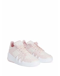 rosa Leder niedrige Sneakers von Giuseppe Zanotti