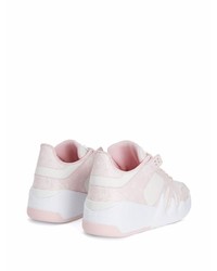 rosa Leder niedrige Sneakers von Giuseppe Zanotti