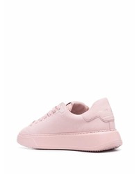 rosa Leder niedrige Sneakers von Philippe Model Paris