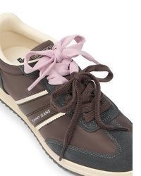 rosa Leder niedrige Sneakers von Tommy Jeans