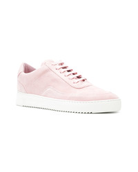 rosa Leder niedrige Sneakers von Filling Pieces