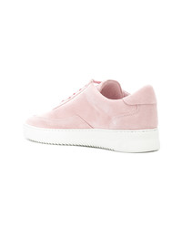 rosa Leder niedrige Sneakers von Filling Pieces