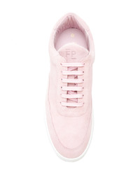 rosa Leder niedrige Sneakers von Filling Pieces