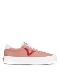rosa Leder niedrige Sneakers von Vans