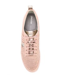 rosa Leder niedrige Sneakers von Geox