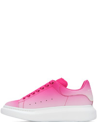 rosa Leder niedrige Sneakers von Alexander McQueen