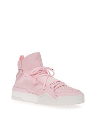 rosa Leder niedrige Sneakers von Adidas Originals By Alexander Wang