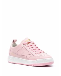 rosa Leder niedrige Sneakers von Golden Goose