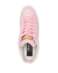 rosa Leder niedrige Sneakers von Golden Goose