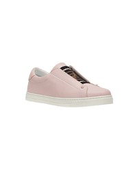 rosa Leder niedrige Sneakers von Fendi