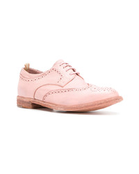 rosa Leder Oxford Schuhe von Officine Creative