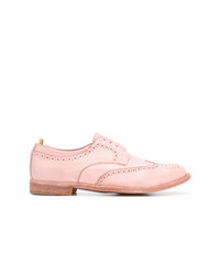 rosa Leder Oxford Schuhe von Officine Creative