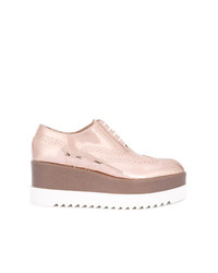 rosa Leder Oxford Schuhe von Pollini