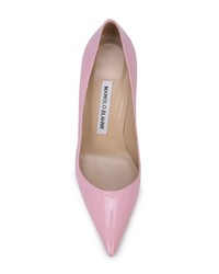 rosa Leder Pumps von Manolo Blahnik