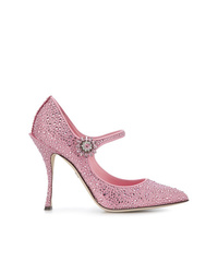 rosa Leder Pumps von Dolce & Gabbana