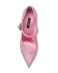 rosa Leder Pumps von Dolce & Gabbana