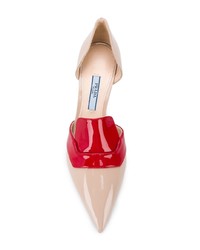 rosa Leder Pumps von Prada