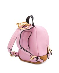 rosa Leder Rucksack von Moschino