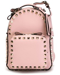 rosa Leder Rucksack von Valentino