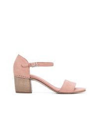 rosa Leder Sandaletten von Del Carlo