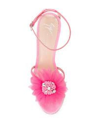 rosa Leder Sandaletten von Giuseppe Zanotti Design