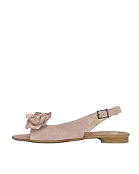 rosa Leder Sandaletten von Heine