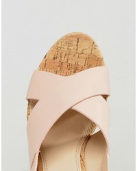 rosa Leder Sandaletten von Dune