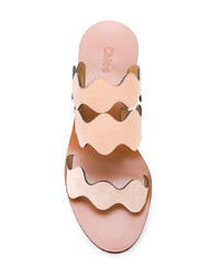 rosa Leder Sandaletten von Chloé