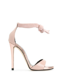 rosa Leder Sandaletten von Marc Ellis