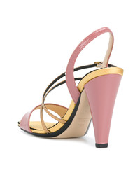 rosa Leder Sandaletten von N°21