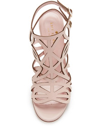 rosa Leder Sandaletten von Kate Spade