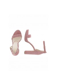 rosa Leder Sandaletten von Nine West