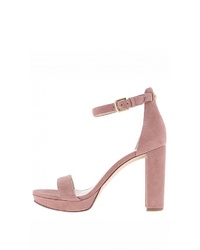 rosa Leder Sandaletten von Nine West
