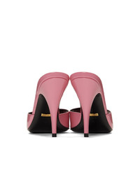 rosa Leder Sandaletten von Gucci