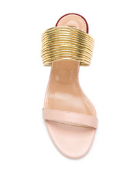 rosa Leder Sandaletten von Aquazzura