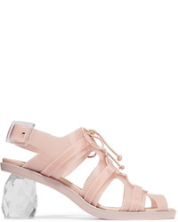 rosa Leder Sandaletten von Simone Rocha